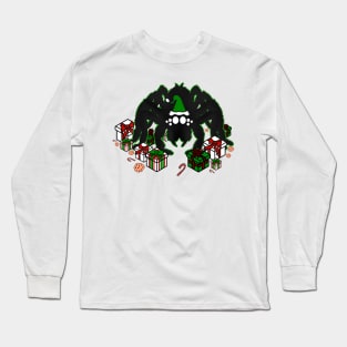 Santa Spider w/ Presents (Green Peppermint 1) Long Sleeve T-Shirt